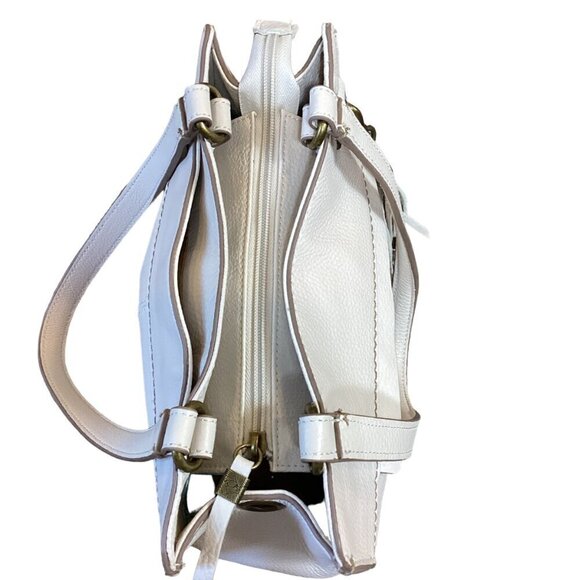 The Sak Alameda Leather Satchel Stone/Cream/Bone Color 207N - Picture 5 of 10